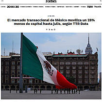 El mercado transaccional de Mxico moviliza un 28% menos de capital hasta julio, segn TTR Data